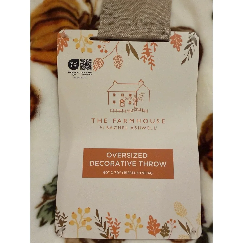 The Farmhouse Halloween Fall Pumpkin Throw Blanket by Rachel Ashwell